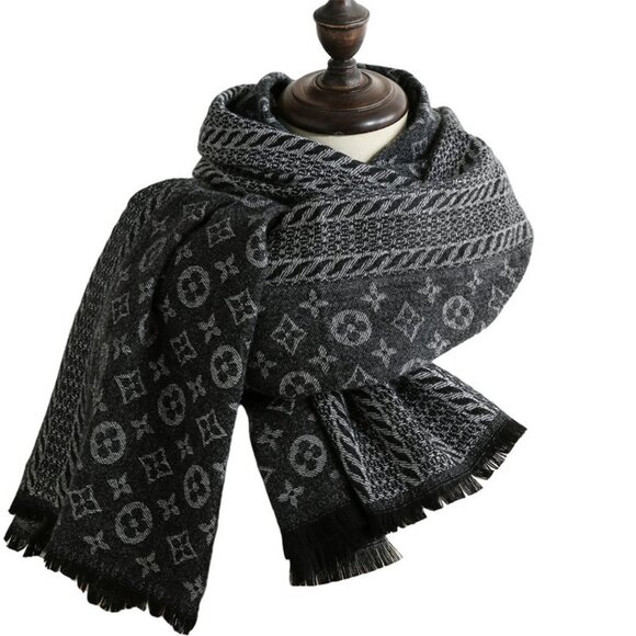 Black Printed Scarf - Picture 5 of 5